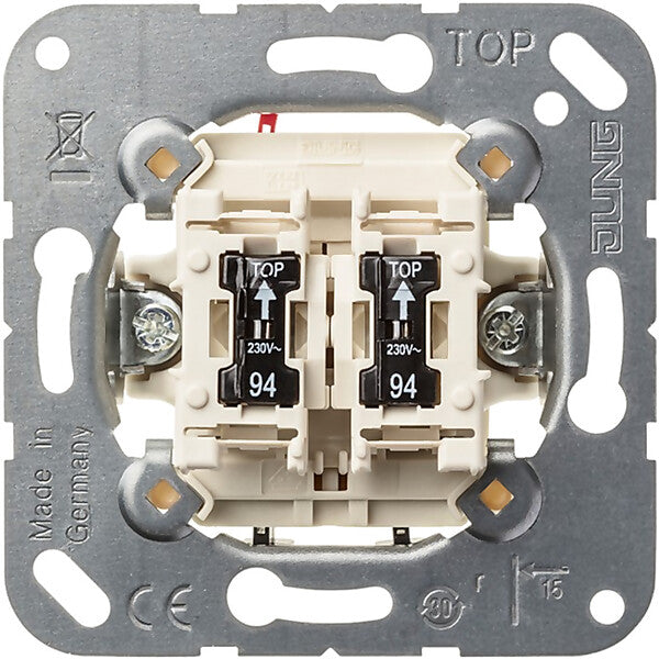 JUNG Doppel-Taster 10AX 250V 2 Schließer/Glimmlp 535 U 5
